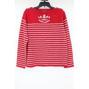 Lauren‎ Ralph Lauren lace up knit sweater womens PM